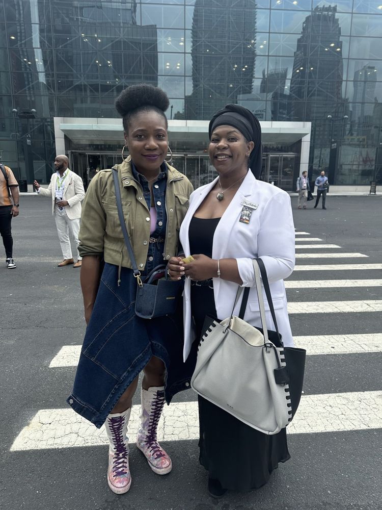 Dr. Lakisha with a colleague at a conference