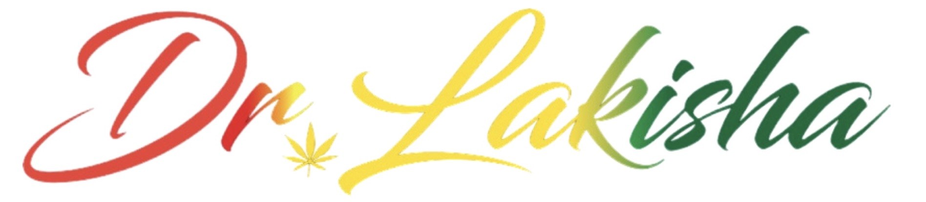 Colorful Dr. Lakisha script wordmark